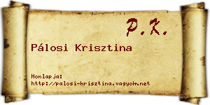 Pálosi Krisztina névjegykártya