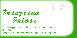 krisztina palosi business card